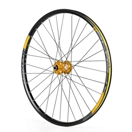 LSRRYD Mountain Bike Wheel LSRRYD Cycling Wheels 26 / 27.5 Inch Bicycle Fron Wheel, Mountain Bike Wheelset Double Wall Alloy Rim QR Disc Brake 32H (Color : Gold, Size : 27.5inch)