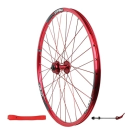 LSRRYD Mountain Bike Wheel LSRRYD Cycling Wheels 26 Inch Bicycle Front Wheel Rear Wheelset Double Layer Alloy Bike Rim Q / R MTB 7 8 9 10 Speed 32H (Color : Front Red, Size : 26inch)