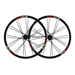 LSRRYD Mountain Bike Wheel LSRRYD Cycling Wheels Mountain Bike Wheelset 26" MTB Bicycle Double Wall Alloy Rim Quick Release Disc Brake Sealed Bearings 7 8 9 10 S 24H F1077g R1265g (Color : Black, Size : C)