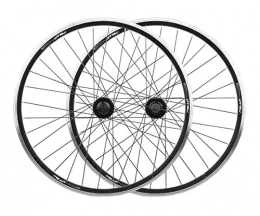 LSRRYD Mountain Bike Wheel LSRRYD Cycling Wheels MTB Bicycle Wheel Mountain Bike Wheel Set 20 26 Inch Quick Release Disc V- Brake (Color : Black, Size : 26in wheel set)