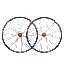 LSRRYD Mountain Bike Wheel LSRRYD Cycling Wheels MTB Wheel Set 26" Bike Wheel Double Wall Alloy Rim Tires 1.75-2.1" Disc Brake 7-11 Speed Palin Hub Quick Release (Color : Black-A)