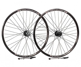 LSRRYD Mountain Bike Wheel LSRRYD Mountain Bike Disc Brake Wheelset 26'' / 27'' / 29" / 700c Bicycle Rim MTB Wheels QR Quick Release Hub For 7 / 8 / 9 / 10 Speed Cassette (Color : Black, Size : 700C)
