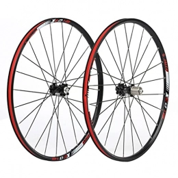LSRRYD Mountain Bike Wheel LSRRYD Mountain Bike Disc Brake Wheelset 26 / 27.5" Bicycle Rim MTB Quick Release Wheels Flat Spokes 24H Hub For 7 / 8 / 9 / 10 / 11 Speed Cassette Flywheel 1900g (Color : Red, Size : 26'')