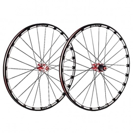 LSRRYD Mountain Bike Wheel LSRRYD Mountain Bike Wheelset 26 / 27.5 / 29" MTB Rim 24H Carbon Hub Disc Brake Quick Release Wheels For 7 / 8 / 9 / 10 / 11 Speed Cassette Flywheel 1840g (Color : Red, Size : 26'')