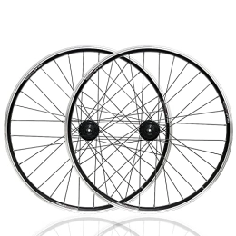 LSRRYD Mountain Bike Wheel LSRRYD Mountain Bike Wheelset 26" Disc / V Brake MTB Rim 32H Wheels Quick Release Hub For 7 / 8 / 9 / 10 Speed Cassette 2271g (Color : Black, Size : 26'')