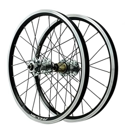 LSRRYD Mountain Bike Wheel LSRRYD Mountain Bike Wheelset 406 Disc Brake Cycling Wheels 20" BMX Rim V Brake 24 Holes Quick Release Hub For 7 / 8 / 9 / 10 / 11 / 12 Speed Cassette MTB Bicycle Wheel 1400g (Color : Silver, Size : 20inch)