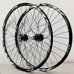 LSRRYD Mountain Bike Wheel LSRRYD Mountain Bike Wheelset Disc Brake Quick Release Cycling Wheels 26 / 27.5 / 29 Inch MTB Rim 32H Hub For 7 / 8 / 9 / 10 / 11 / 12 Speed Cassette 2050g (Color : Green, Size : 27.5inch)