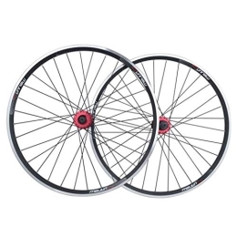LSRRYD Mountain Bike Wheel LSRRYD MTB 26 Inch Bicycle Wheelset Double Wall Alloy Rim Disc / Rim Brake Quick Release Bike Wheel 7 / 8 / 9 / 10 Speed Cassette (Color : Black, Size : 26inch)