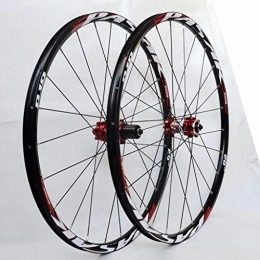 LSRRYD Spares LSRRYD MTB Bicycle Wheel 26 27.5 29inch Disc Brake Bike Wheelset 24 Spoke 7-12speed Cassette Flywheel QR Sealed Bearing Hubs 1850g (Color : Red)