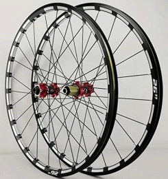 LSRRYD Spares LSRRYD MTB Bicycle Wheelset 26 27.5 29 Inch CNC Bike Rims Thru Axle Disc Brake DH Cycling Wheels Sealed Bearing Hub 24 Hole 7-11 Speed Cassette (Color : Red hub, Size : 27.5inch)