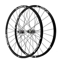 LSRRYD Spares LSRRYD MTB Bicycle Wheelset 26 27.5 29 Inch Disc Brake Double Layer Alloy Rim Mountain Bike Wheel 6 Pawls Sealed Bearing QR 1665g (Color : A-Silver, Size : 26inch)