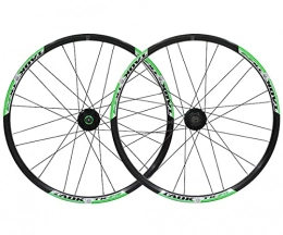 LSRRYD Mountain Bike Wheel LSRRYD MTB Mountain Bike Disc Brake Wheelset Quick Release Wheels 24" Bicycle Rim 1836g 24H QR Hub For 7 / 8 / 9 / 10 Speed Cassette (Color : Green, Size : 24inch)