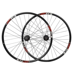 LSRRYD Spares LSRRYD MTB Rim 26 Inch Bicycle Wheelset Double Wall Alloy Disc Brake Wheel Quick Release 7 / 8 / 9 / 10 Speed Cassette (Color : Black, Size : 29inch)