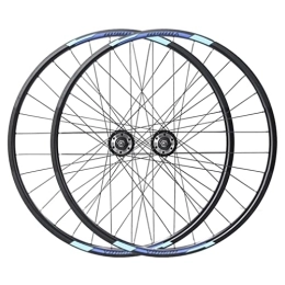 LSRRYD Mountain Bike Wheel LSRRYD MTB Wheelset 26'' Disc Brake Bicycle Rim Quick Release Front Rear Wheel Set Mountain Bike Wheels 32H Hub For 7 / 8 / 9 / 10 Speed Cassette 2300g (Color : Blue, Size : 26'')