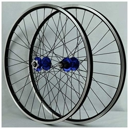 LSRRYD Spares LSRRYD MTB Wheelset 26inch Bicycle Cycling Rim Mountain Bike Wheel 32H Disc / Rim Brake 7-12speed QR Cassette Hubs Sealed Bearing 6 Pawls (Color : Blue hub, Size : 26inch)