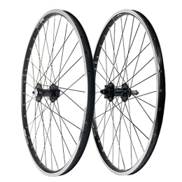 LSRRYD Mountain Bike Wheel LSRRYD Rims 20 26 Inch Mountain Bike Wheelsets, WTB RIM Sealed Bearing, 32H Disc / V Brake, For 6 / 7 / 8 / 9 Speed Freewheel QR Mountain Cycling Wheels (Color : Black, Size : 20")
