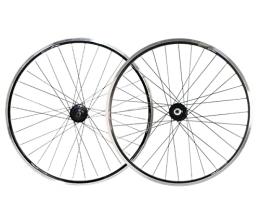 LSRRYD Mountain Bike Wheel LSRRYD Rims 20" 26" Mountain Bike Wheelsets, bike Tires Freewheel, Disc / V Brake Aluminum Alloy Card Hub Sealed Bearing QR 6 / 7 / 8 / 9 Speed (Color : Black, Size : 20")