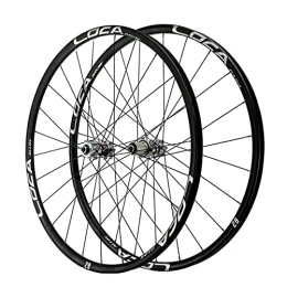 LSRRYD Mountain Bike Wheel LSRRYD Rims Bicycle Wheel Set 26" / 27.5" / 29" For Mountain Bike Double Wall Rims Disc Brake 8 9 10 11 12 Speed Cassette QR Wheel 24H (Color : Silver-B, Size : 26")