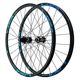 LvTu Mountain Bike Wheel LvTu Mountain Bike MTB Wheelset 26 / 27.5 / 29 inch, Sealed Bearing Disc Brake Wheel 8 / 9 / 10 / 11 / 12 Speed Cassette 24H Bicycle Rim (Color : Blue, Size : 27.5 inch)