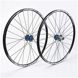 LYTBJ Spares LYTBJ 26 Inch Mountain Bike Wheels, Double Wall Aluminum Alloy Quick Release Discbrake MTB Hybrid Wheels 24 Hole 7 / 8 / 9 / 10 Speed