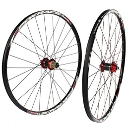 LYzpf Mountain Bike Wheel LYzpf Mountain Bike Wheel Front Rear Set Rims Disc Bicycle 26 / 27.5 Inch Aluminum Alloy Equipment Accessories, red, 26inch