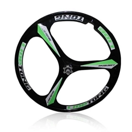 M-YN Mountain Bike Wheel M-YN 26 Inch 3-spoke Mountain Bike Integrated Rear Wheel Disc Brake Magnesium Alloy Wheel (Color : Green)