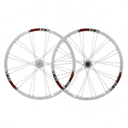 M-YN Spares M-YN 26 Inch Mountain Wheel Set Bicycle 2 Bearing Quick Release Disc Brake Double Wall (Color : White)