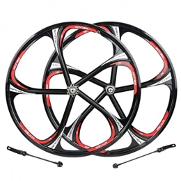 M-YN Spares M-YN 26" MTB Bike Wheel Set 5-Spoke Bicycle Front Rear Rim Wheel White Disc Brake 7 / 8 / 9 / 10 Speed