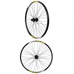 M-YN Spares M-YN 27.5 Inch Variable Speed Mountain Bike Aluminum Alloy Wheel Set Disc Brake Wheel Front And Rear Wheel Quick Release (Color : Yellow)