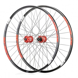 M-YN Spares M-YN Bicycle Wheelset 26 / 27.5 / 29 Inch, Double-Walled Aluminum Alloy Bicycle Wheels Disc Brake Mountain Bike Wheel Set 7 / 8 / 9 / 10 / 11 Speed(Size:27.5inch, Color:red)