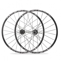 M-YN Spares M-YN Mountain Bike Wheelset 26 / 27.5 Inch, Aluminum Alloy Rim 24H Disc Brake MTB Wheelset, Front Rear Wheels Bike Wheels, Fit 8 9 10 11 Speed(Size:27.5inch, Color:black)