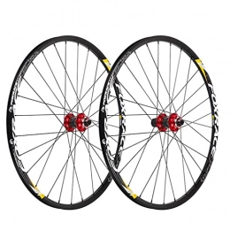 M-YN Mountain Bike Wheel M-YN Mountain Bike Wheelset 27.5 / 29 inch Aluminum Alloy Barrel Shaft Quick Release 7-11 Speed Cassette(Size:27.5inch, Color:red)