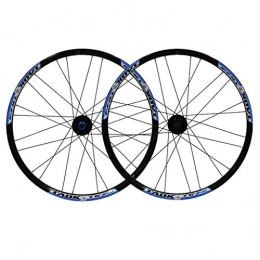 M-YN Spares M-YN Mountain Wheel Set 24 x 1.5 24H, Double Wall Quick Release (Color : Black+blue)