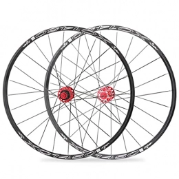 M-YN Spares M-YN MTB Bicycle Wheelset, 26 / 27.5 Inch Mountain Bike Wheelsets Rim, 8 9 10 11 Speed Wheel Hubs Disc Brake, 24H(Size:27.5inch, Color:red)