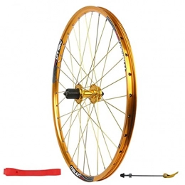 M-YN Spares M-YN MTB Rear Wheel 26" Quick Release Disc Brake 32H Mountain Bike Wheels, High Strength Aluminum Alloy Rim(Color:golden)