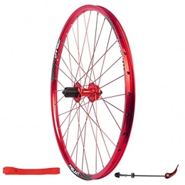 M-YN Spares M-YN MTB Rear Wheel 26" Quick Release Disc Brake 32H Mountain Bike Wheels, High Strength Aluminum Alloy Rim(Color:red)
