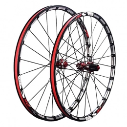 M-YN Spares M-YN MTB Wheel 26" / 27.5" Bicycle Wheelset Mountain Bike Rim 24 Spoke Disc Brake Hubs For 7-11 Speed Cassette(Size:26inch, Color:red)
