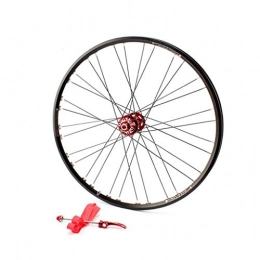 MBZL 26 Inch Mountain Wheel Set Front Wheel Set Disc Brake Alloy Mountain Disc Double Wall (Color : Red hub)