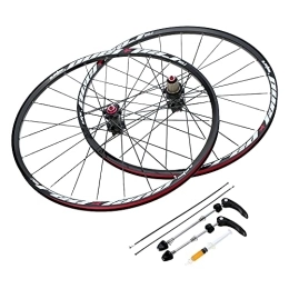 Moniel Spares Moniel 26'' 24H Disc Brake Bike Wheel Mountain Bicycle MTB Bike Wheelset Hubs Rim Front Rear
