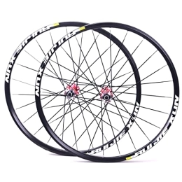 KANGXYSQ Mountain Bike Wheel Mountain Bicycle Wheel Set MTB Bike Wheelset 26 27.5 29inch Quick Release Aluminum Alloy Rim Disc Brake 24 Holes (Color : Red, Size : 27 INCH)