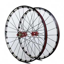WCS Mountain Bike Wheel Mountain Bicycle Wheels set 26 inch 27.5 inch lightweight Bike Wheel Set 700c hybrid Bicycle Accessorie Alloy Hubs Wheelset 9-11 speed 24 Hole (Color : Red, Size : 26inch)