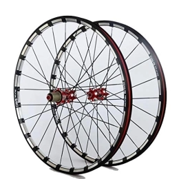 WCS Mountain Bike Wheel Mountain Bicycle Wheels set 26 inch 27.5 inch lightweight Bike Wheel Set 700c hybrid Bicycle Accessorie Alloy Hubs Wheelset 9-11 speed 24 Hole (Color : Red, Size : 27.5inch)