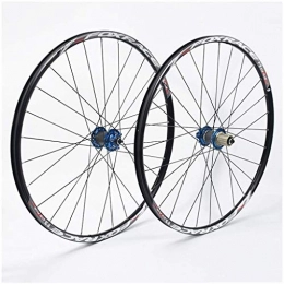 DGHJK Mountain Bike Wheel Mountain Bicycle Wheelset 27.5 Inch, Double Wall Aluminum Alloy Quick Release Discbrake Hybrid Wheels 24 Hole 7 / 8 / 9 / 10 Speed