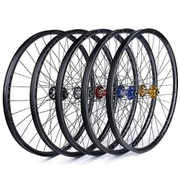 Rayblow Spares Mountain Bike 26" 5 / 6 / 7 / 8 / 9 / 10 / 11 Speed Double Wall Alloy Wheelset - Bicycle MTB Thread-on Freewheel - Bolt-on Axle Front & Rear - 32H Inner Rim Width MTB Wheelset Quick Release Disc Brake, Black