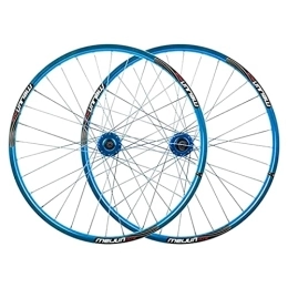 AWJ Spares Mountain Bike 26" Wheel, Double Wall Alloy Rim 32H MTB Bicycle WheelSet Disc Brake Compatible 7 8 9 10 Speed Wheel