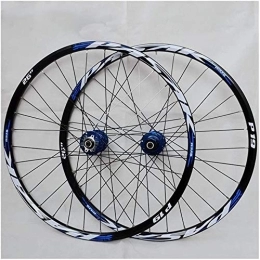 CAISYE Spares Mountain Bike Bike Wheel Clincher 26In Carbon Wheelset 38 UD Matte 25 Widthwheel Mountain Bike, 8, 9, 10, 11 SPEED TYPE (FRONT + REAR) Double Wall V Section Rims, Blue