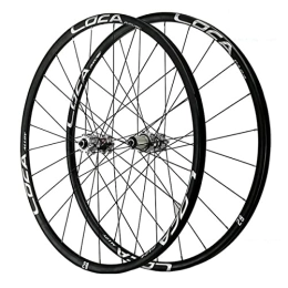 SHKJ Mountain Bike Wheel Mountain Bike Disc Brake Wheelset 26 / 27.5 / 29 Inch Double Wall Alloy Rim Quick Release MTB Bicycle Wheels 6 Pawls Hub 24H 8 / 9 / 10 / 11 / 12 Speed Cassette (Color : Silver, Size : 27.5inch)