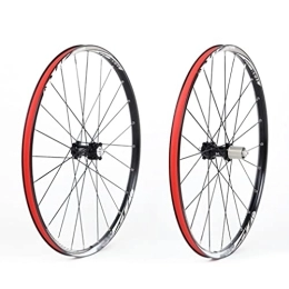 HSQMA Mountain Bike Wheel Mountain Bike Disc Brake Wheelset 26 / 27.5 Inch Bicycle MTB Quick Release Wheels Rim Flat Spokes 24H Hub For 7 / 8 / 9 / 10 / 11 Speed Cassette Flywheel 1900g (Color : Gold, Size : 27.5inch)