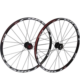 SHKJ Spares Mountain Bike Disc Brake Wheelset 26 / 27.5 Inch MTB Wheels Double Wall Alu Rim Front Rear Wheel Sealed Bearing Hub 8-11 Speed Cassette (Color : White, Size : 26inch)