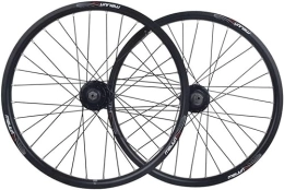 HAENJA Spares Mountain Bike Disc Brake Wheelset 26 Inch 32 Holes Bicycle Wheel Alloy Disc Brake Wheelset 8 / 9 / 10 Folding Bicycle 32H Wheelsets (Color : Schwarz)